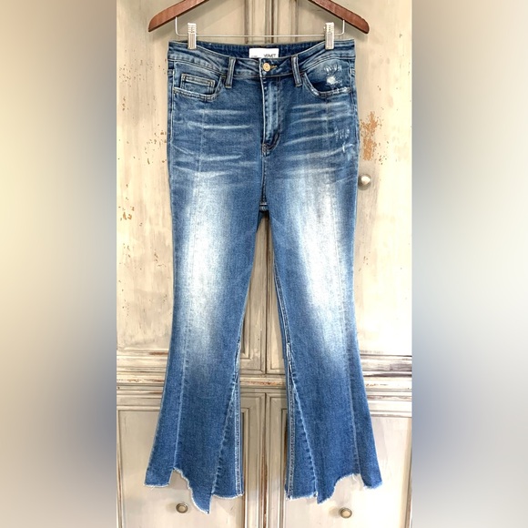 Vervet Boho Style Flare Leg Jeans Tag Sz 28 Actual 29x26 - Picture 9 of 9
